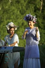 Łaka Elfów, Wojnowo 22 lipiec 2017, stylizacja Barbara Hanuszkiewicz, Gosia Lemańska i Nina, fot. Z. Rogalski
